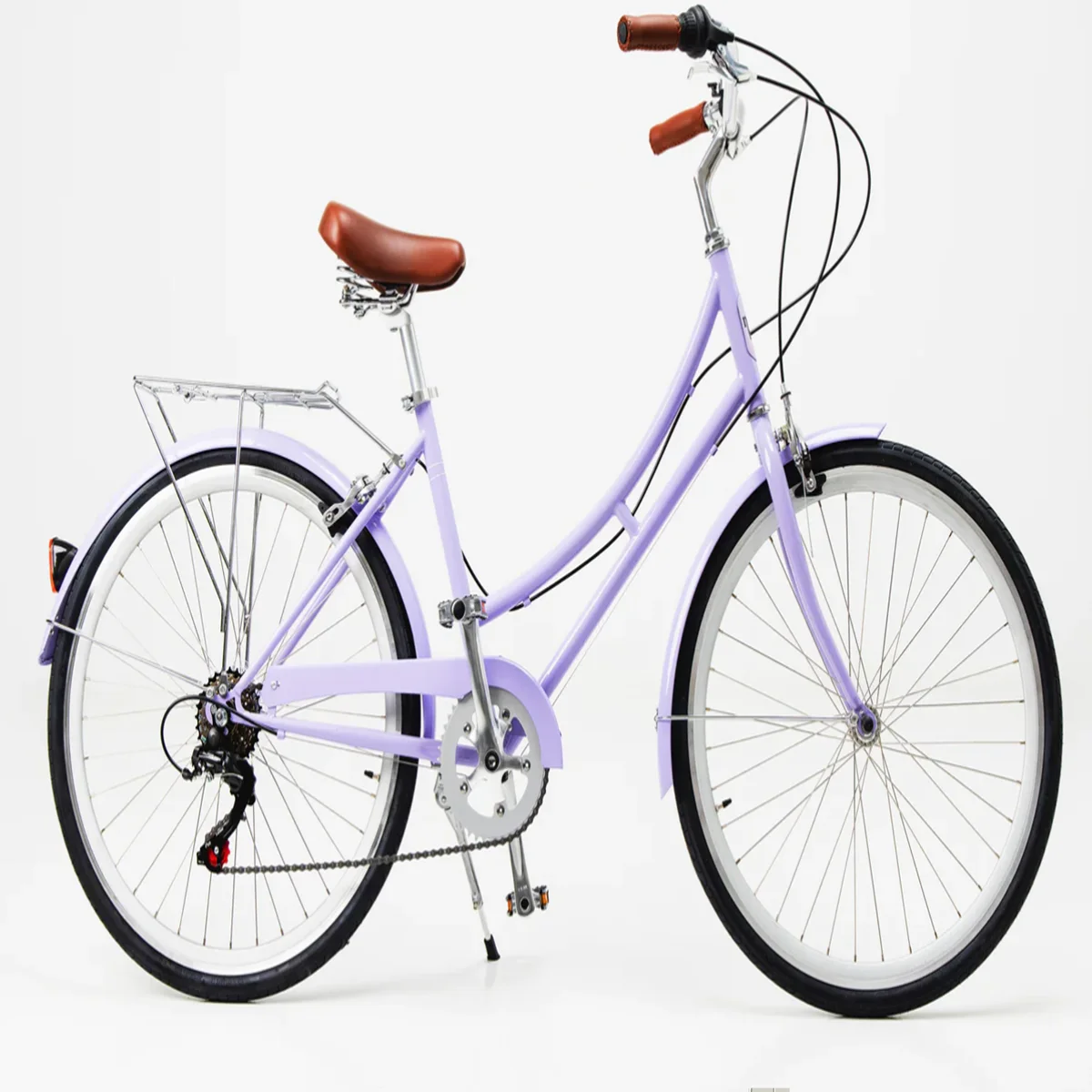 High Quality Pure Cycle Mint Green Classic Cycle 7 Speed Vintage Bicycle for Women Bicicleta  Adults Lady City Step Through Bike