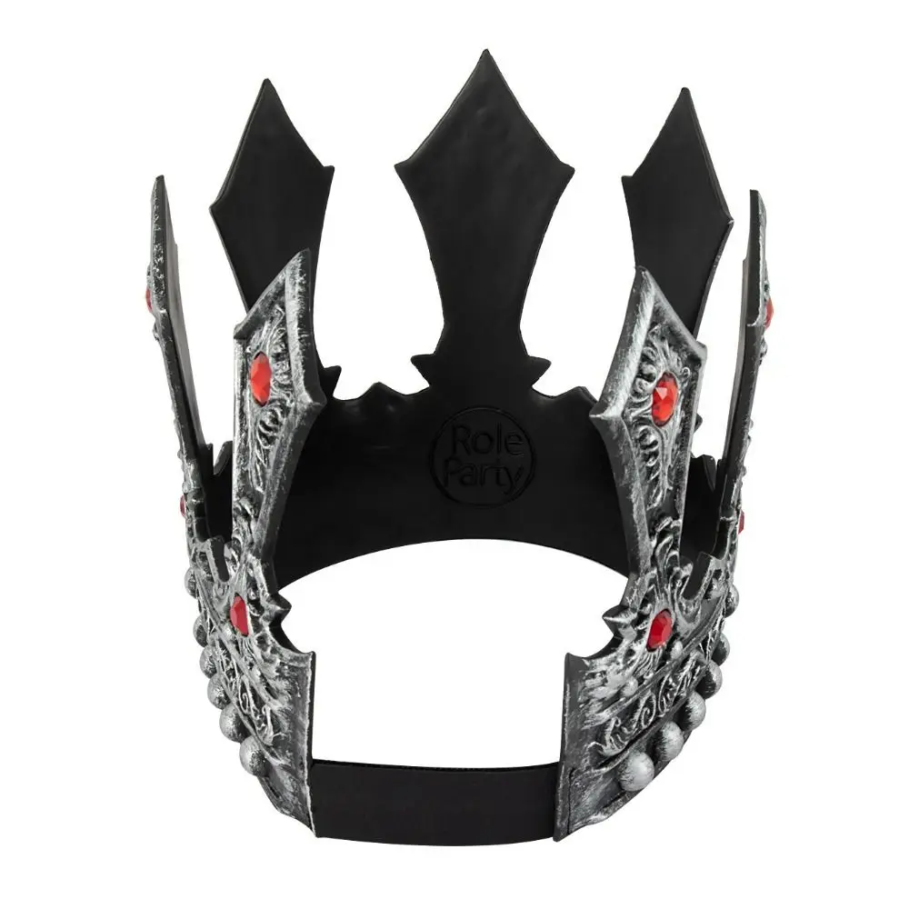 Exquisite King Crown Medieval Style Zircon Metal Prince Tiara Headband Bar Mitzvah Crown Halloween Costume Accessories Party