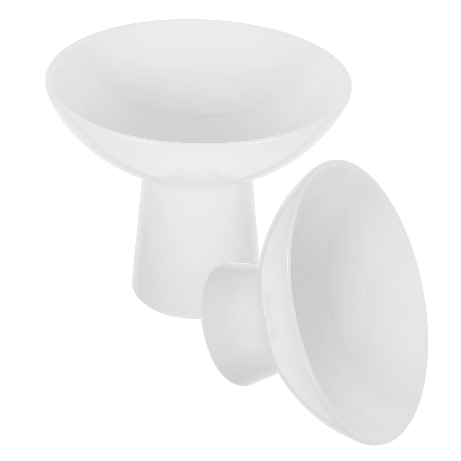 

2Pcs Ceramic Fruit Plate High Base Dessert Stand for Cake Appetizer Salad Serving Home Kitchen Party Wedding Decoration