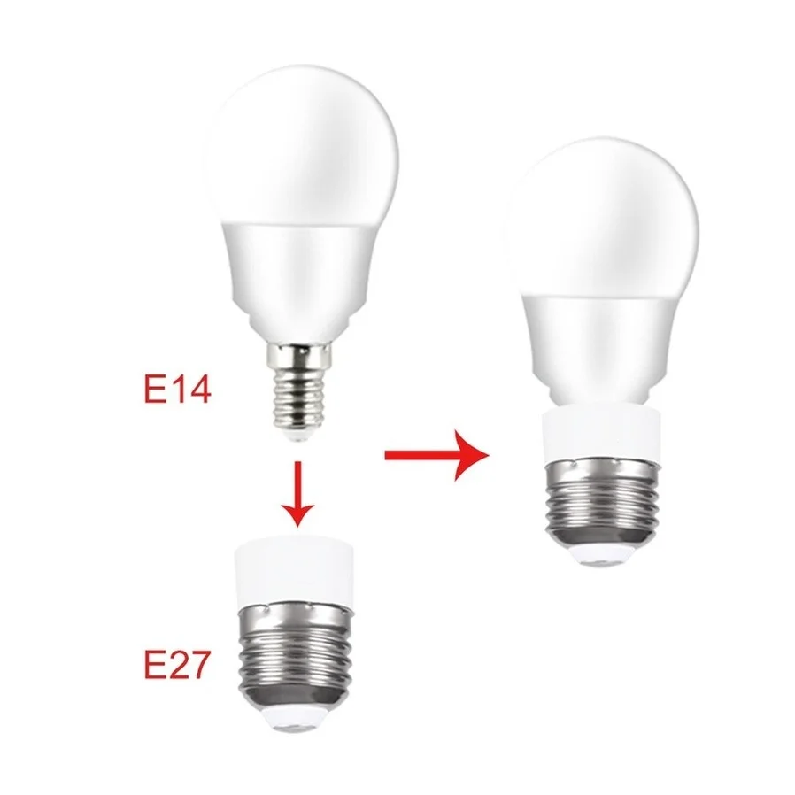 MunLii E27 to E14 Lamp Bulb Socket base Holder Converter 86~265V Light Adapter Conversion Fireproof home room Lighting Tools