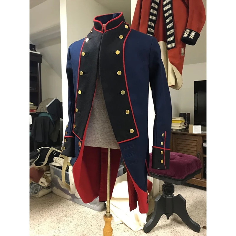 

Custom Made British Napoleonic Uniform Jacket Victorian Civil War Gothic Steampunk Military Navy Coat