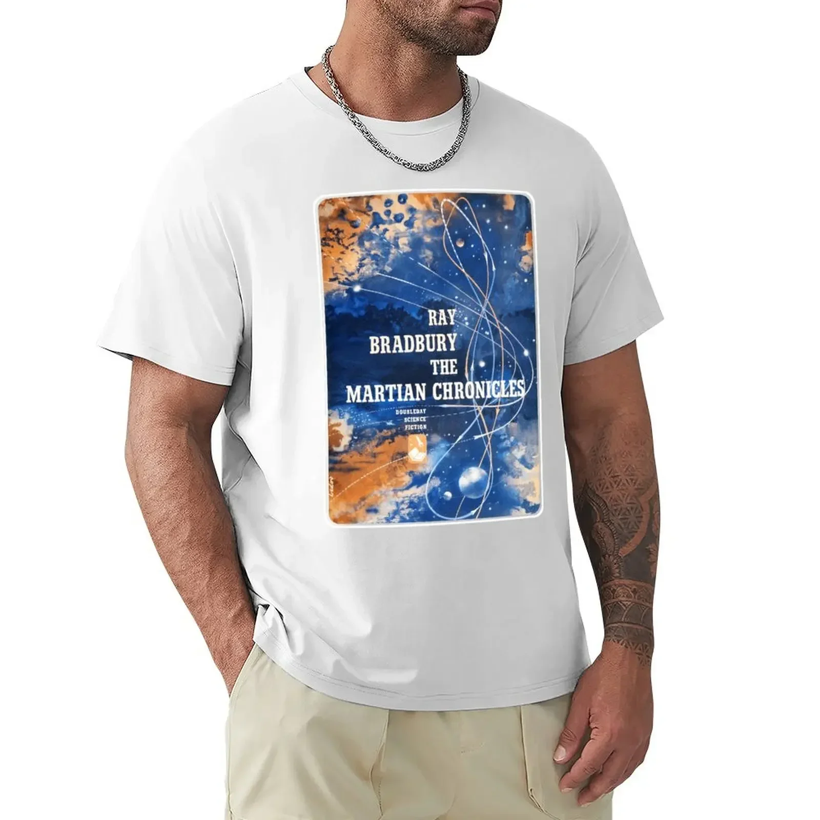 Ray Bradbury The Martian Chronicles T-shirt oversized blacks workout shirts for men