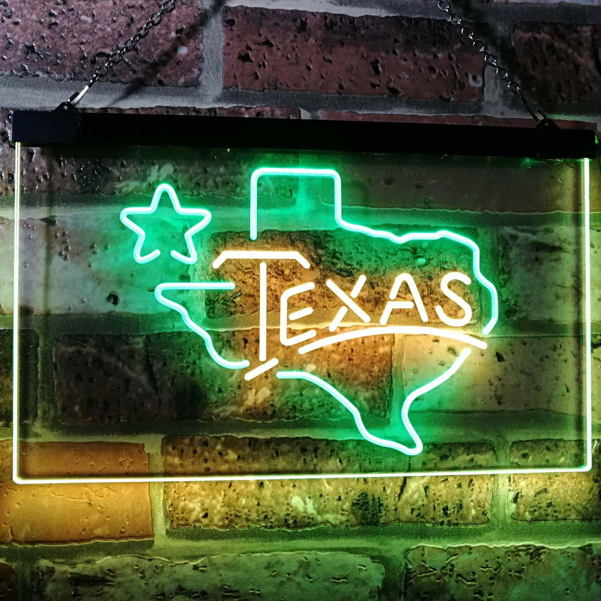 

Texas Lone Star Dual-color LED Neon Sign st6-i3114