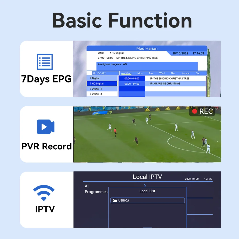 For Europe H.265 DVB-T2&C TV Decoder Dolby HD 1080P Mini TV Tuner HEVC 10Bit U8mini Digital Terrestrial Receiver Support WiFi