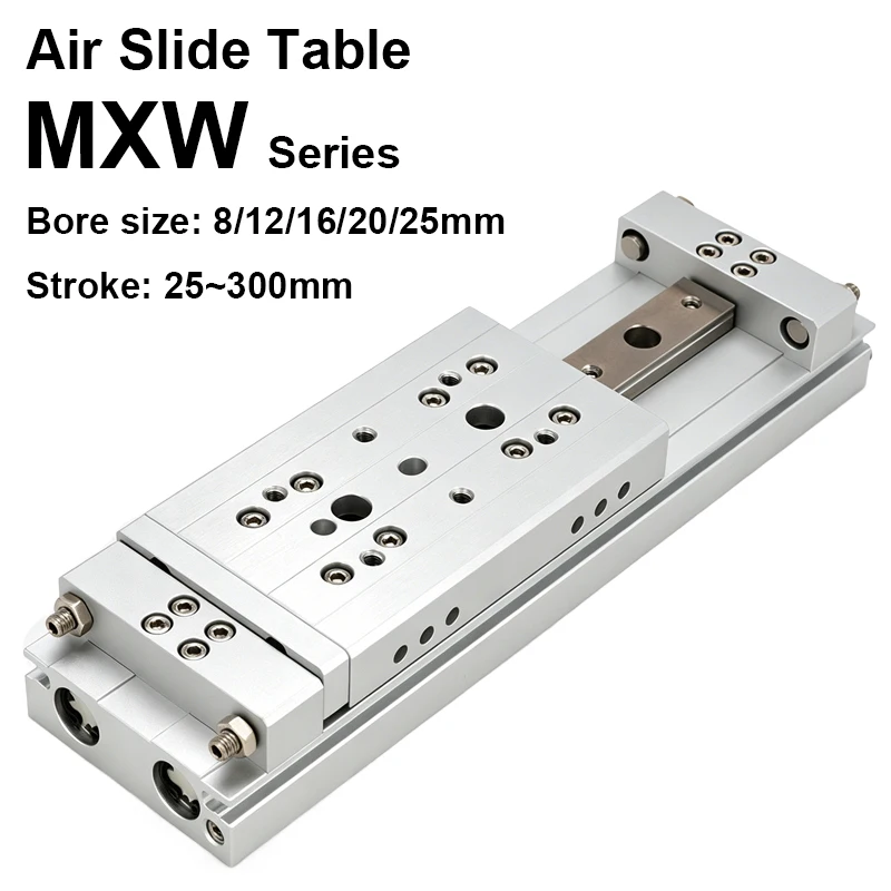 MXW 8 12 16 20 25mm High Precision Linear Guide For Suitable Automation Equipment Air Slide Table Pneumatic Cylinder
