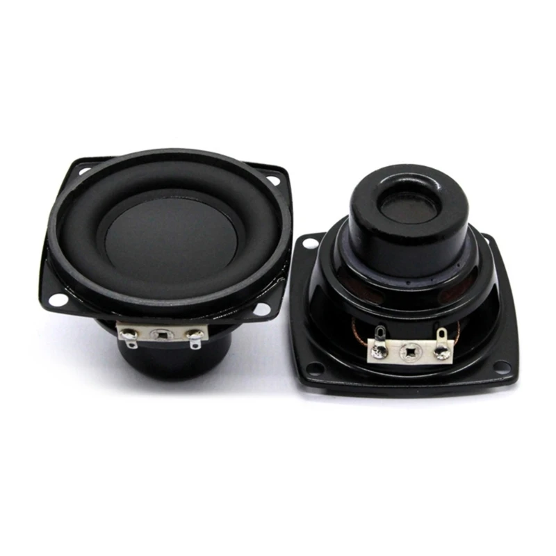 1 unidad Altavoz Subwoofer de 70mm, 4 Ohmios, 30W, con Capuchón Convexo de 2.8 Pulgadas, Woofer Cuadrado para Bajos, para Altavoces de Estantería DIY, Sonido Hifi y Cine en Casa