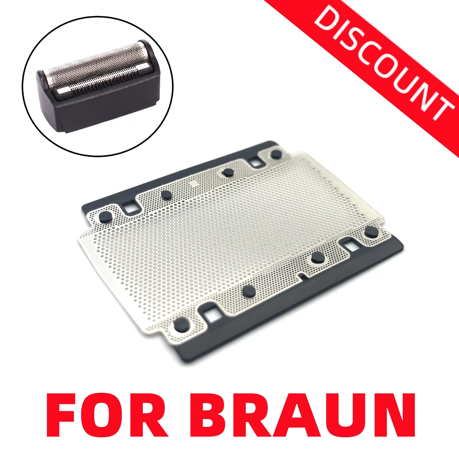 Écran de remplacement pour tête de rasoir, haute qualité, en aluminium, maille, pour BRAUN 3752 3105 5447 3710 5449