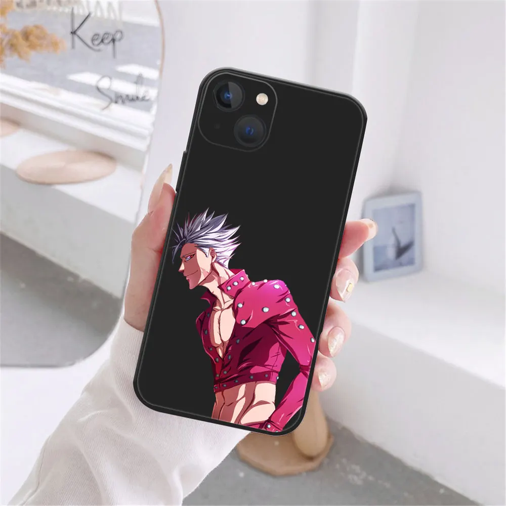 Hot anime Seven Deadly Sins Meliodas Phone Case For iPhone 11 12 13 Pro Max X XR XS MAX X 8 7 Plus 13Mini Black Soft TPU case