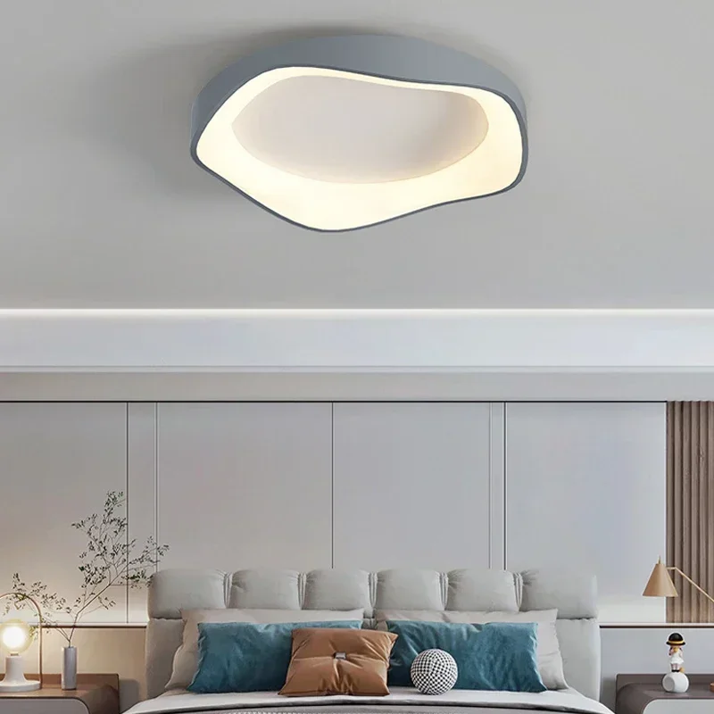 TechHPCeiling Light Modern LED Minimalist Black White Gray Flower Shaped Lamps For Living Room Dining