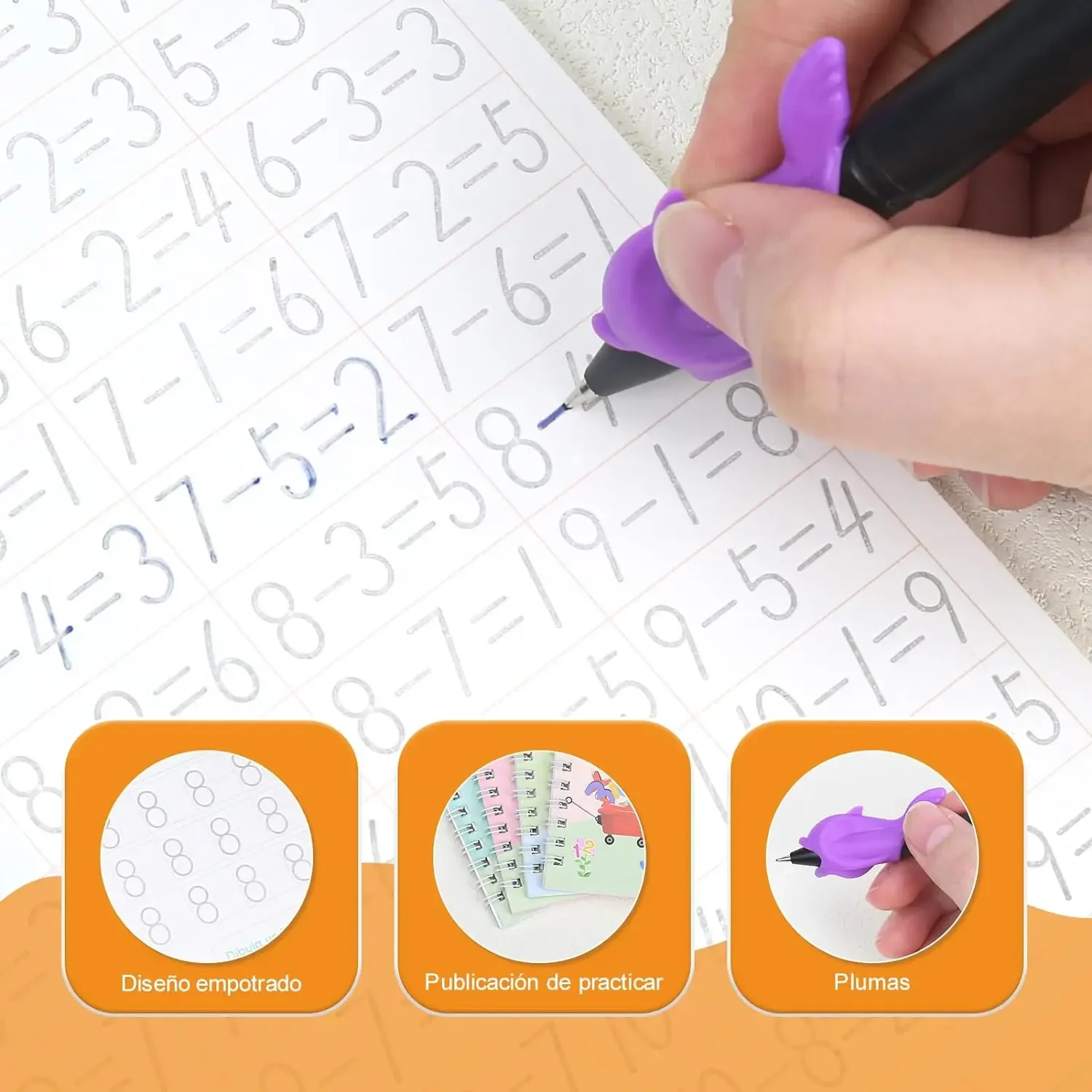 4 Books Magic Writing Book in Russian Calligraphy Notebook Montessori Kids Reusable Educational Calligraphic Letter Practice Toy