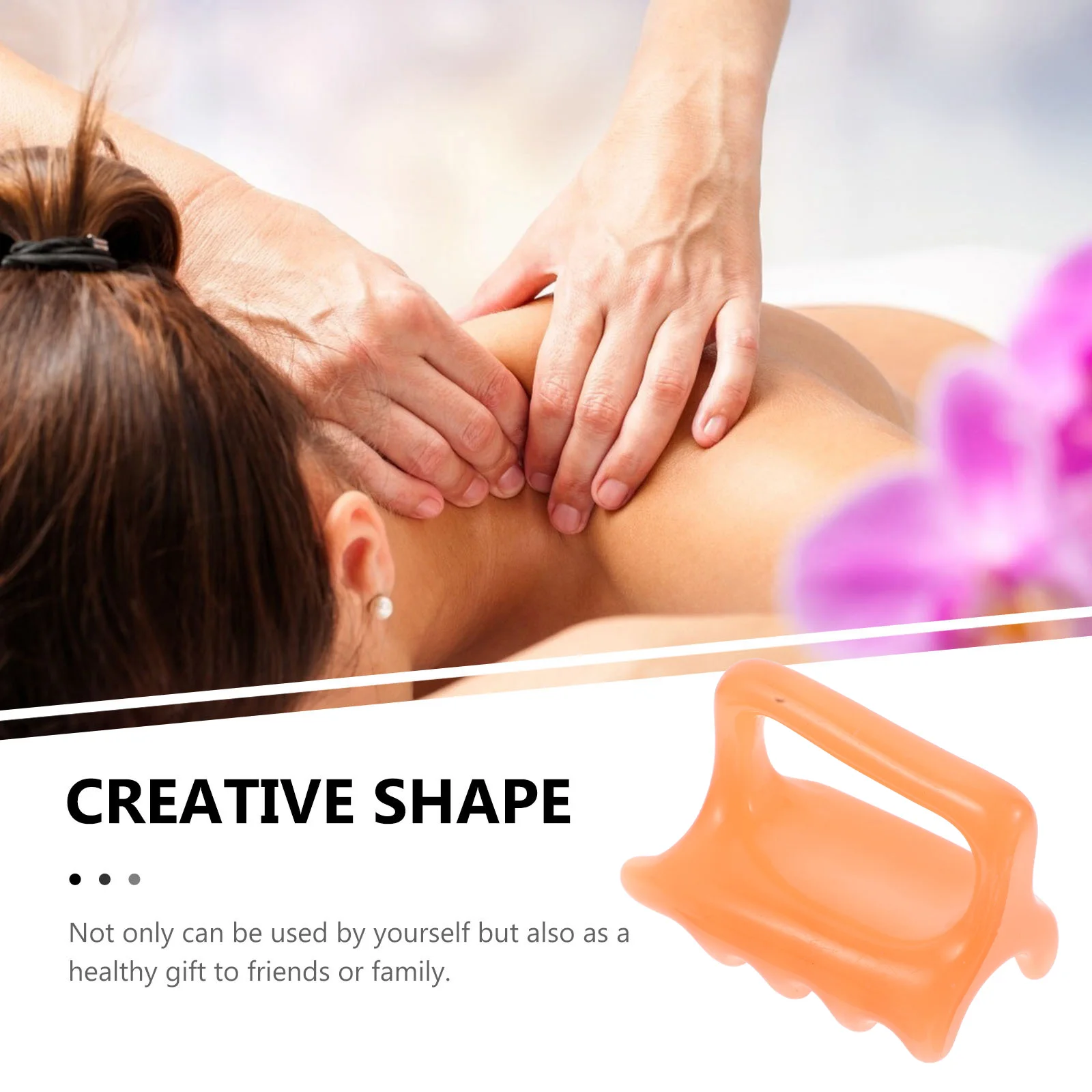 

21 Dual Push Gua Massager Resin Craftsmanship Ergonomic Design Pressure Massage Tool Scraping Board Foot Stick Manual Body