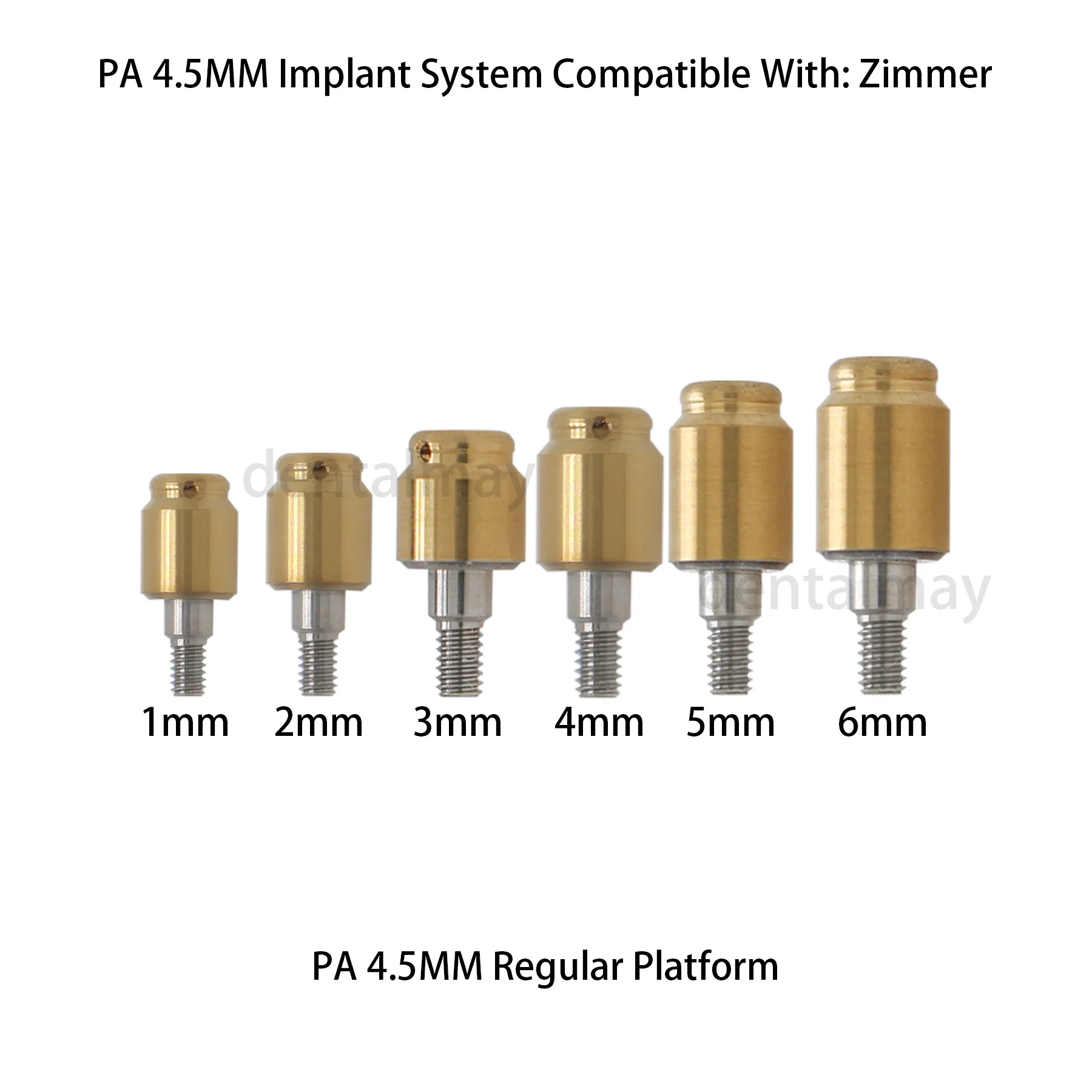 

Зубной имплантат ПА 4,5 мм Насадка Abutment Мужская Крышка для Zimmer съемный AH = 1/2/3/4/5/6 мм