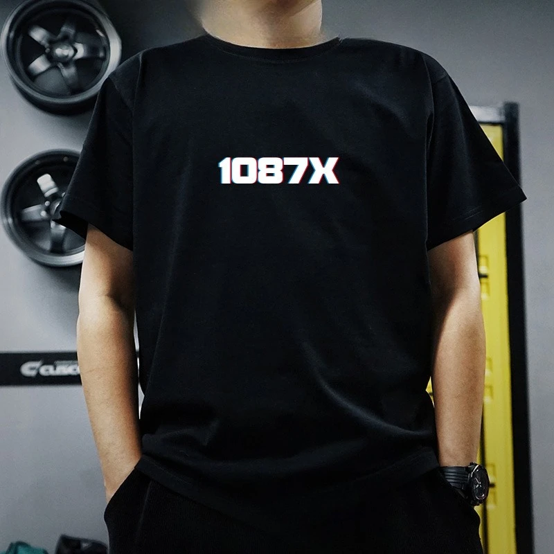 

Японская футболка JDM Modified Car 1087X с радужным буквенным принтом из плотного чистого хлопка с короткими рукавами