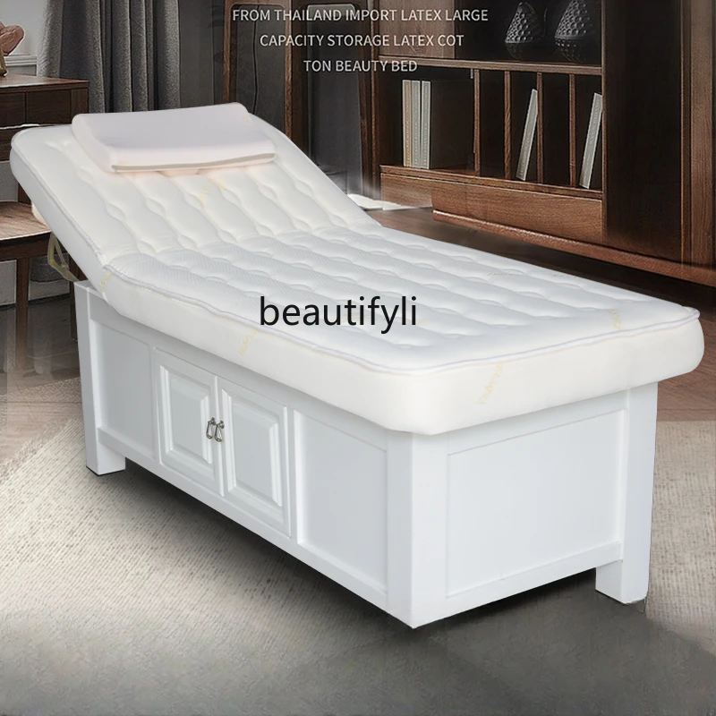 Latex Facial Bed Beauty Salon Special Massage Massage Couch Physiotherapy Bed Lifting Electric Solid Wood