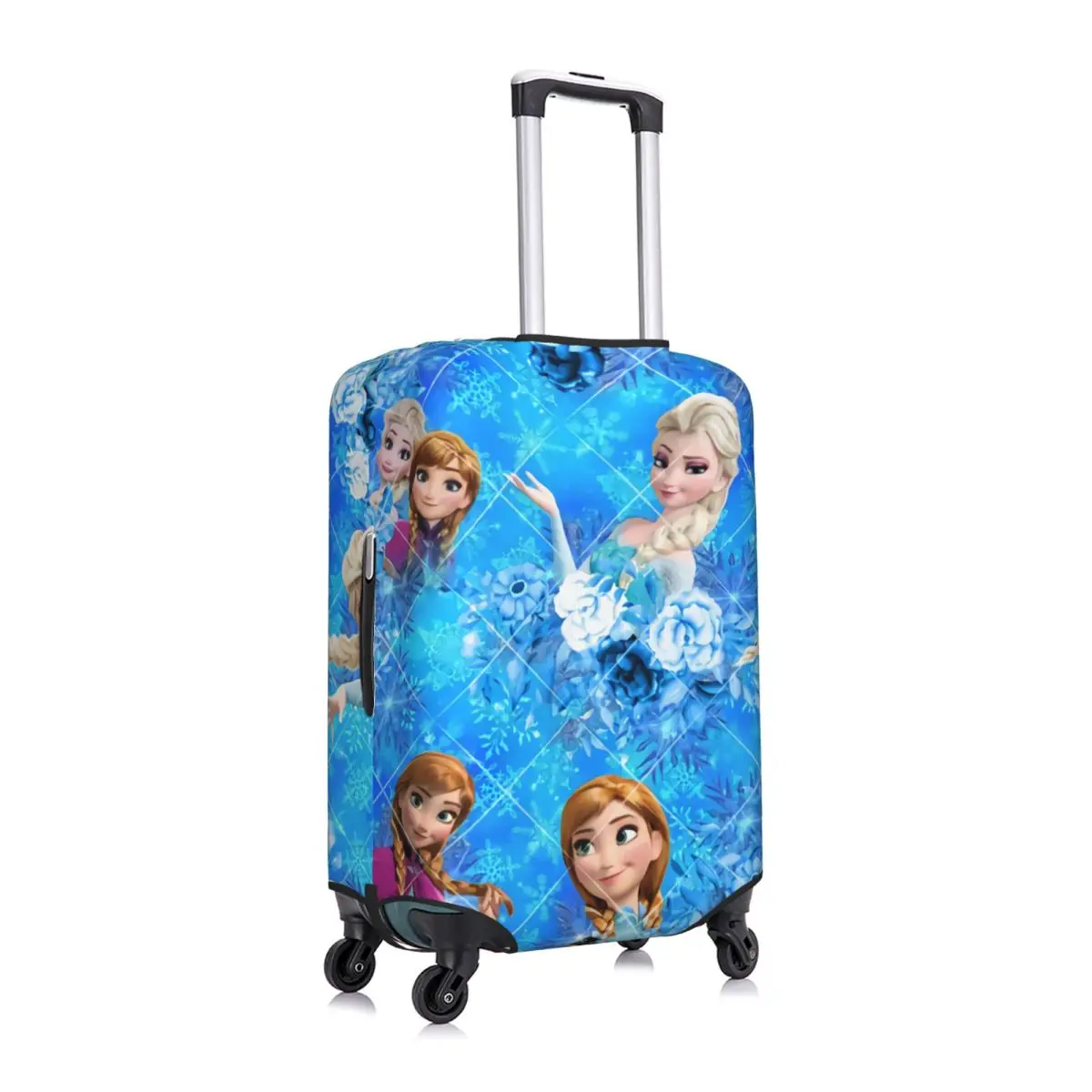 Capa de mala congelada personalizada elástica Elsa Anna capas protetoras de bagagem para 18-32 polegadas