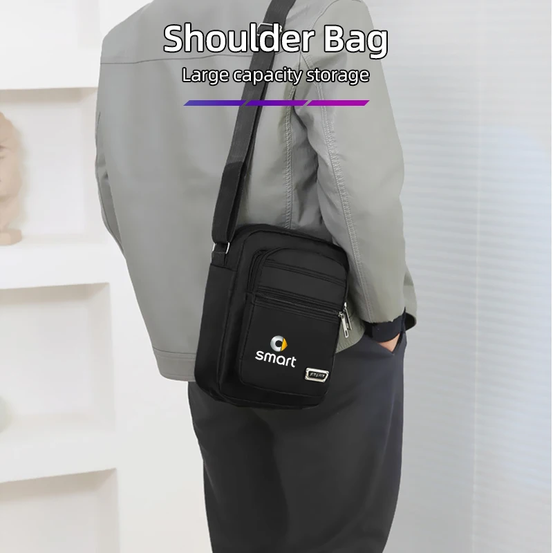 Car Shoulder Bag Sports Crossbody Bag Travel Backpack Men's Chest Storage Accessories For Smart Fortwo Forfour 451 453 450 4