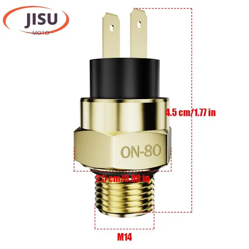 M14/16 مشعاع كهربي درجة حرارة المبرد ترموستات التبديل مستشعر الحرارة 65/75/80/85/90/95 ℃   لملحقات الدراجات النارية الرباعية ATV