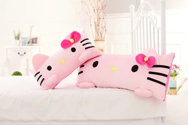 Big Size Sanrio Hello Kitty Plush Pillow Hello Kitty Cushion Melody Sofa Bed Soft Sleeping Pillow Washable Home Decor Girl Gifts