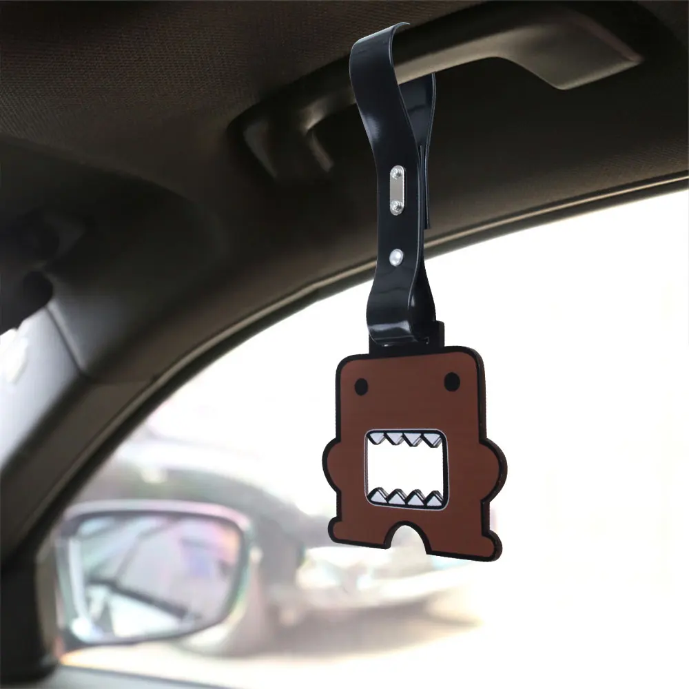 Universal JDM Domo Kun Acrylic Tsurikawa Ring Anime Subway Train Bus Handle Strap Charm Drift WarningTag Car Accessories