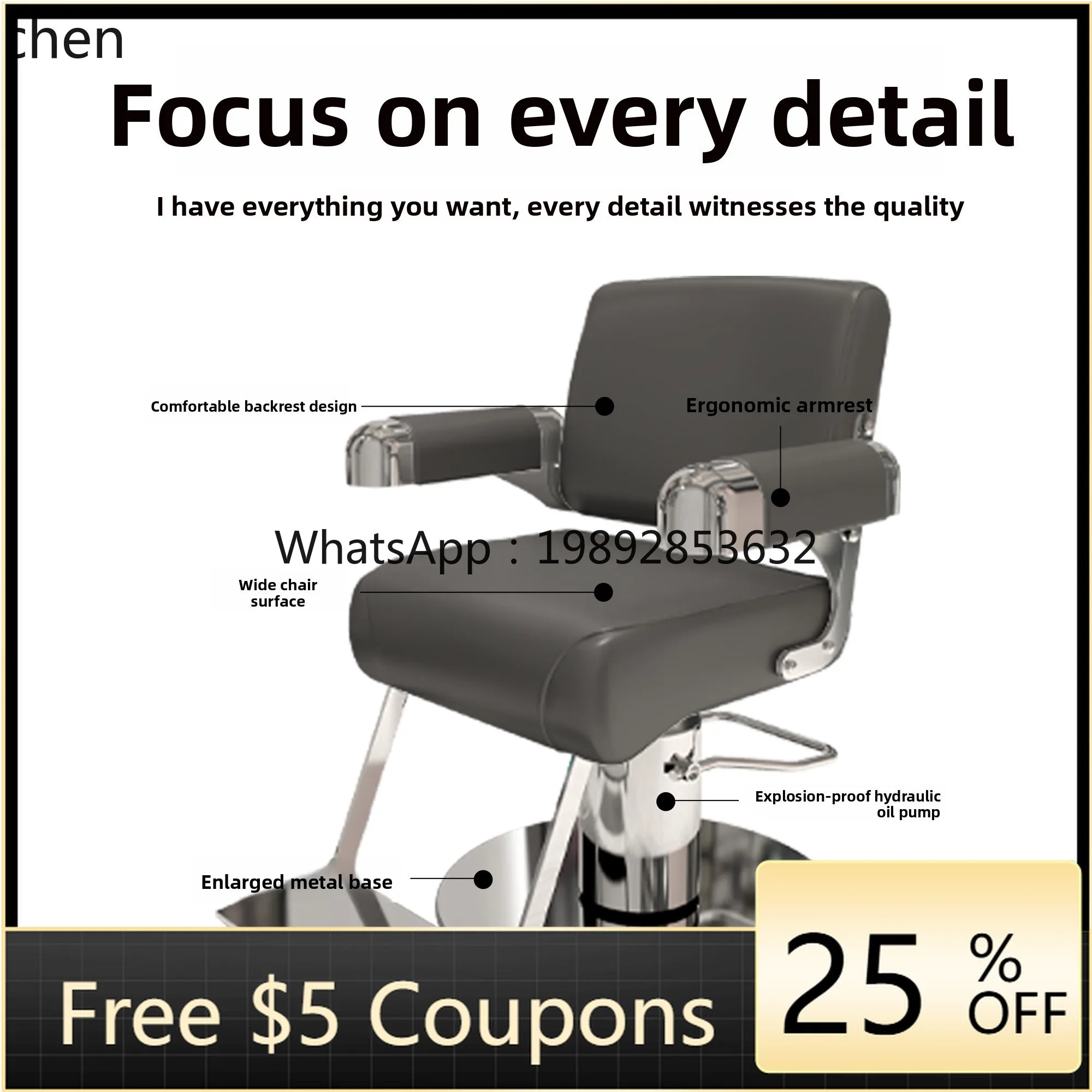ii  Premium Barber Shop Chair Barber Shop Stool Simple Cutting Chair Perm Dyeing Seat