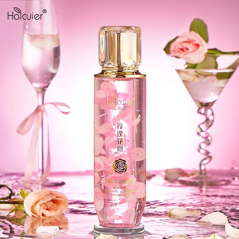 Rose petal whitening and firming essence water improves dryness of the skin Firming deeply moisturizes and moisturizes the skin