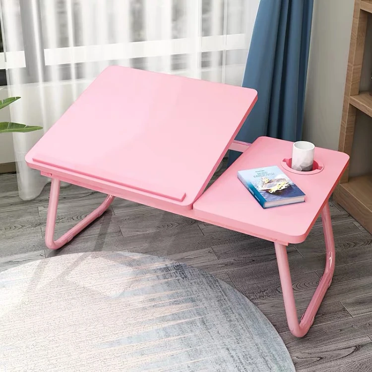 Portable Folding Laptop Bed Computer Desk Desktop Height Adjustable Lazy Small Desk Home Bedroom
