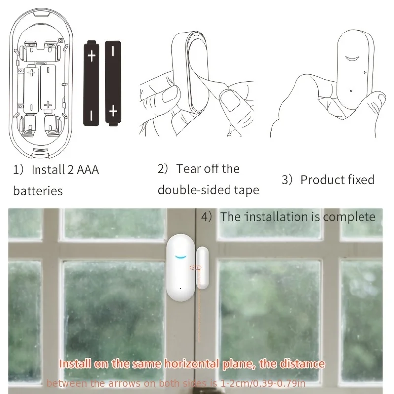 WiFi Tuya Smart Door Window Sensor Real-time Wireless Alarm Systems Segurança Home Door Open Contact Sensor Para Empresas Assaltante