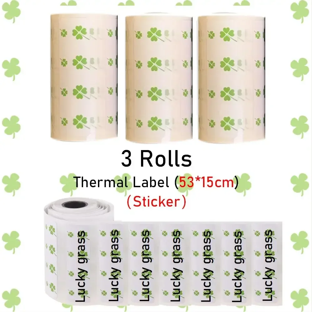 15mm Color Sticker Label White Thermal Label 57mm for Mini Portable Printer Receipt Photo Paper Safe Free BPA Smooth Printing