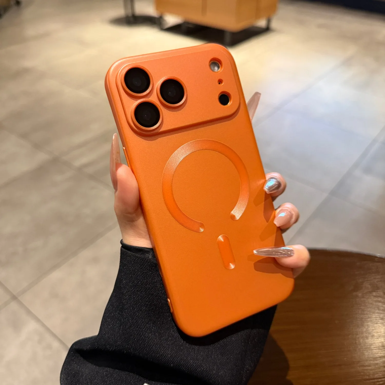 2026 New Magnetic Case for 17 16 Pro 15, Metallic Paint Full Protection Cover with Lens Film Shockproof