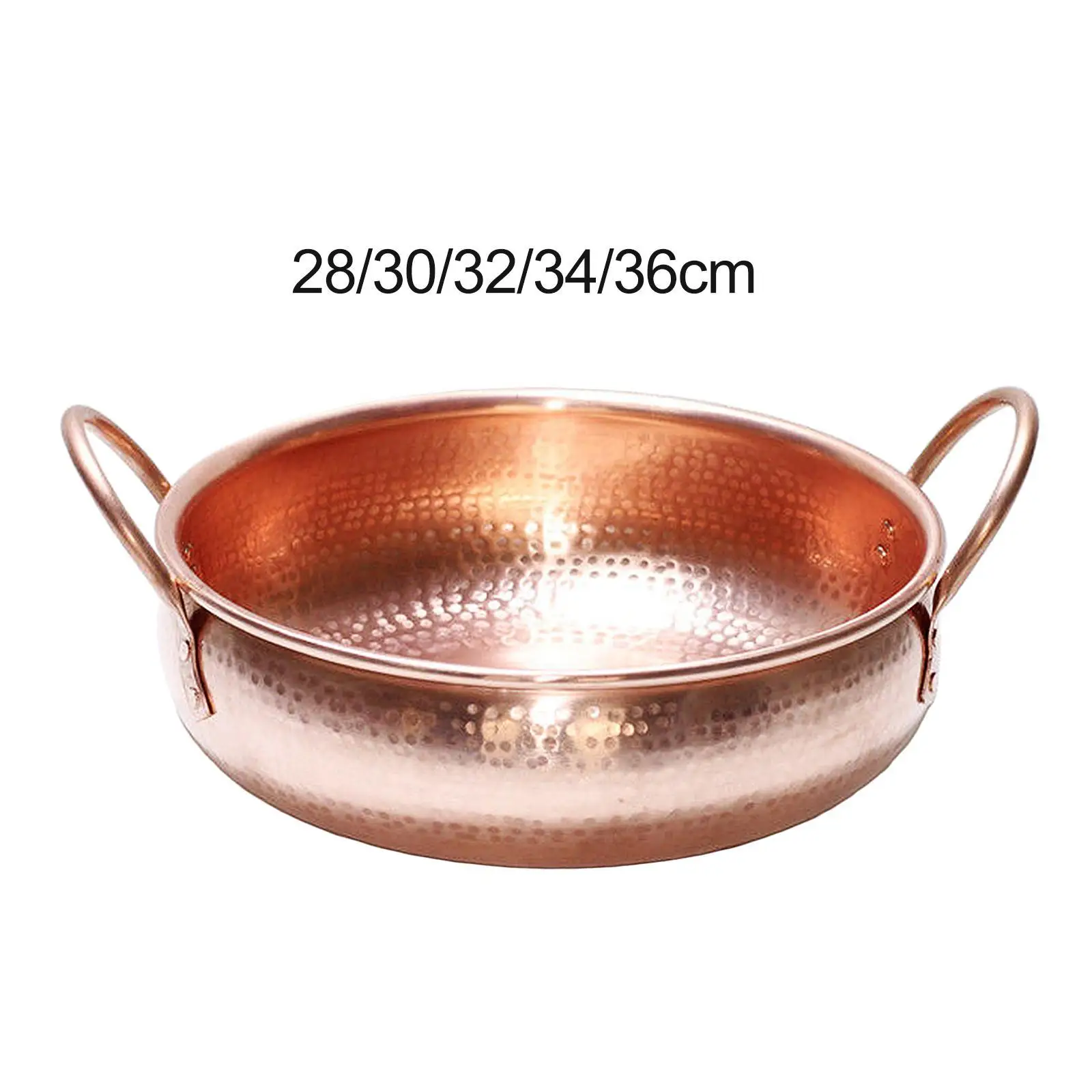 Shabu Shabu Hot Pot Copper Cooking Pot Decorative Kitchen Supply Hot Pot Pan Copper Bowl for Party Household Family Gathering