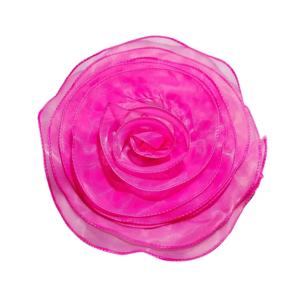

Fashion 27CM Brooch Organza DIY Sewing Applique Rose Flower Patch Fabric Artificial Chest Flower