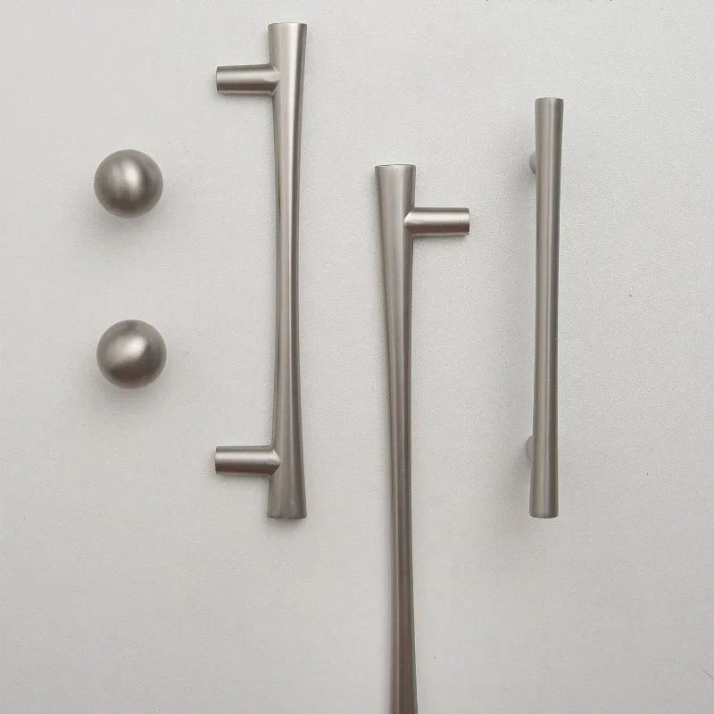 Schranktürgriffe aus gebürstetem Nickel, Küchenschrank-Aufbewahrungshandgriffe, moderne Schubladenknöpfe, Möbelgriffe – Detail 4