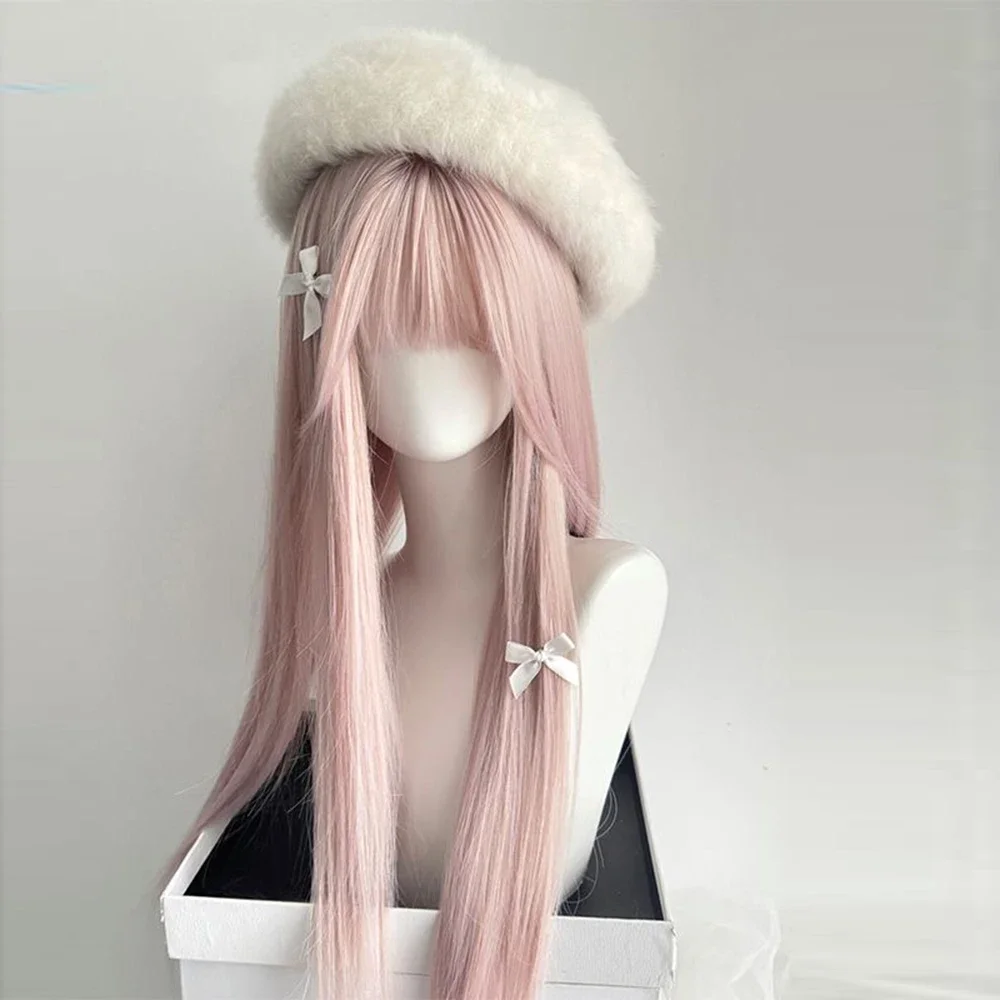 pink-wig-long-hairartificial-hair-simulated-head-anime-game-accessoires-cosplay-headgear-straight-hair-photo-show-props