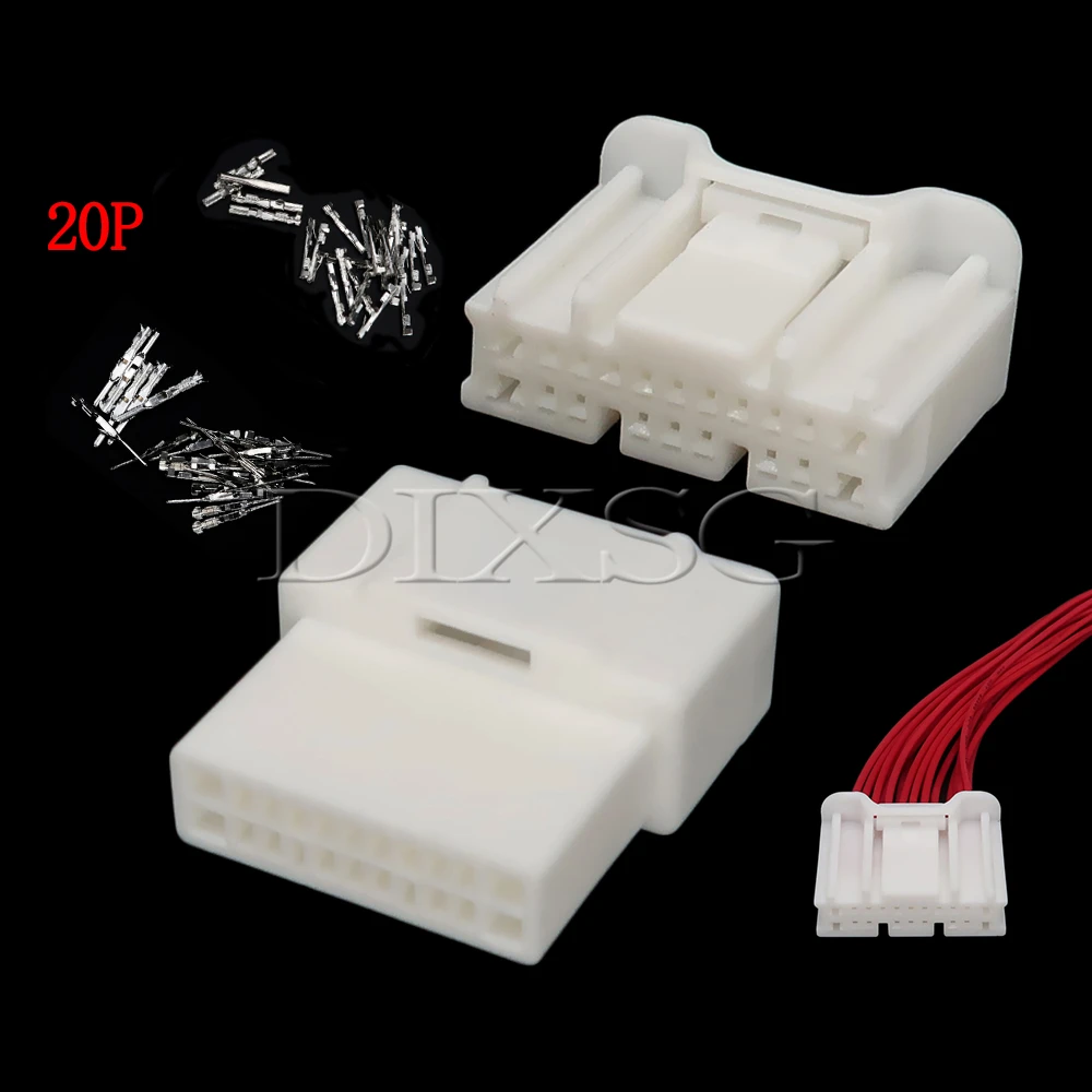 1 Set 20 Pin 90980-12741 90980-12740 6098-5622 6098-5613 Car Trunk Plug for Tesla Toyota Nissan Auto Accessories Wire Socket