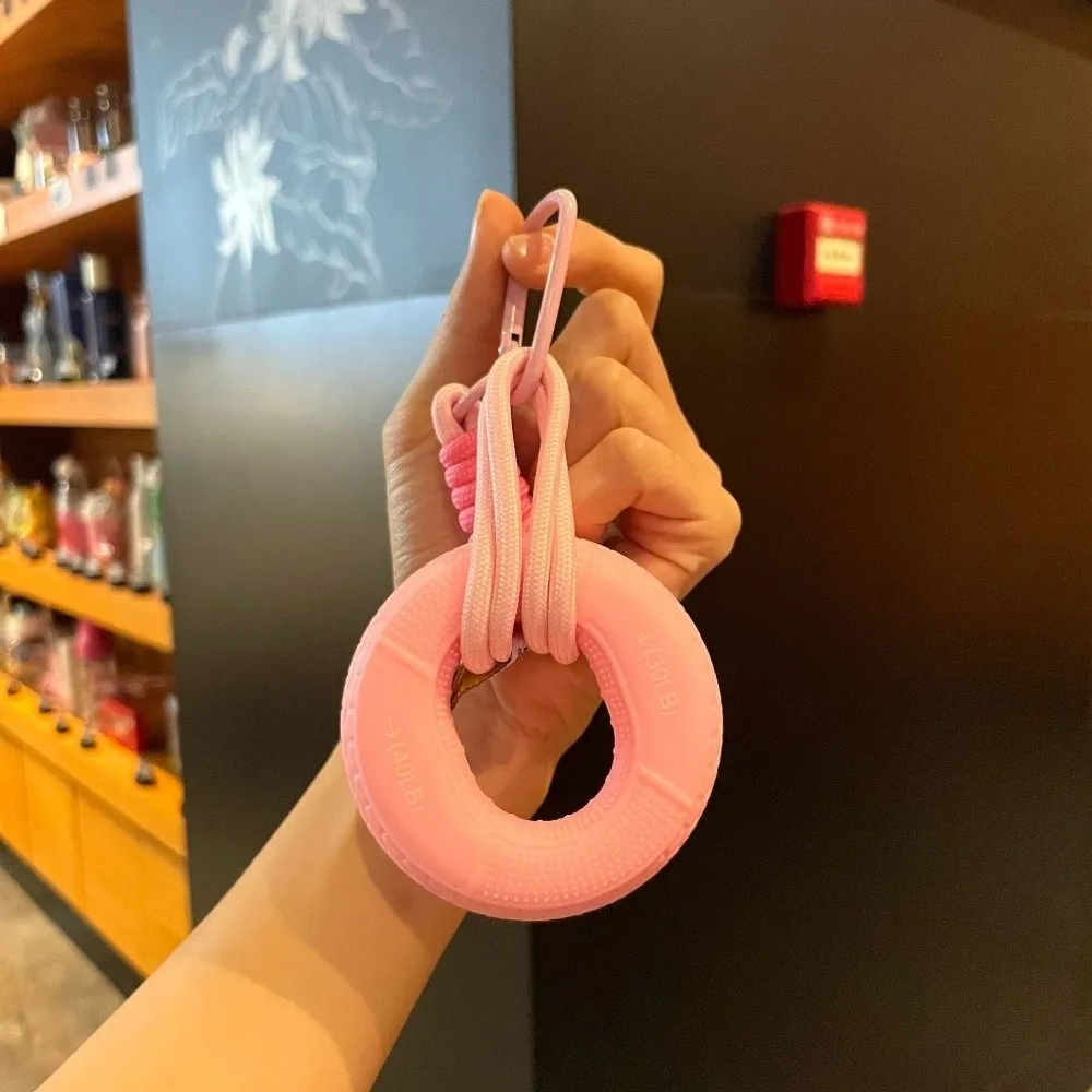 Portable Silicone Hand Trainer Keychain 6 Colors Available Multi-colors Finger Gripper Ring Keyring Compact Size Durable