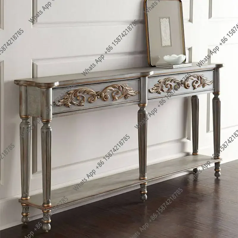 

N68 Американский легкий роскошный декоративный шкаф-тумба из массива дерева, французский современный приставной шкаф-перегородка для гостиной