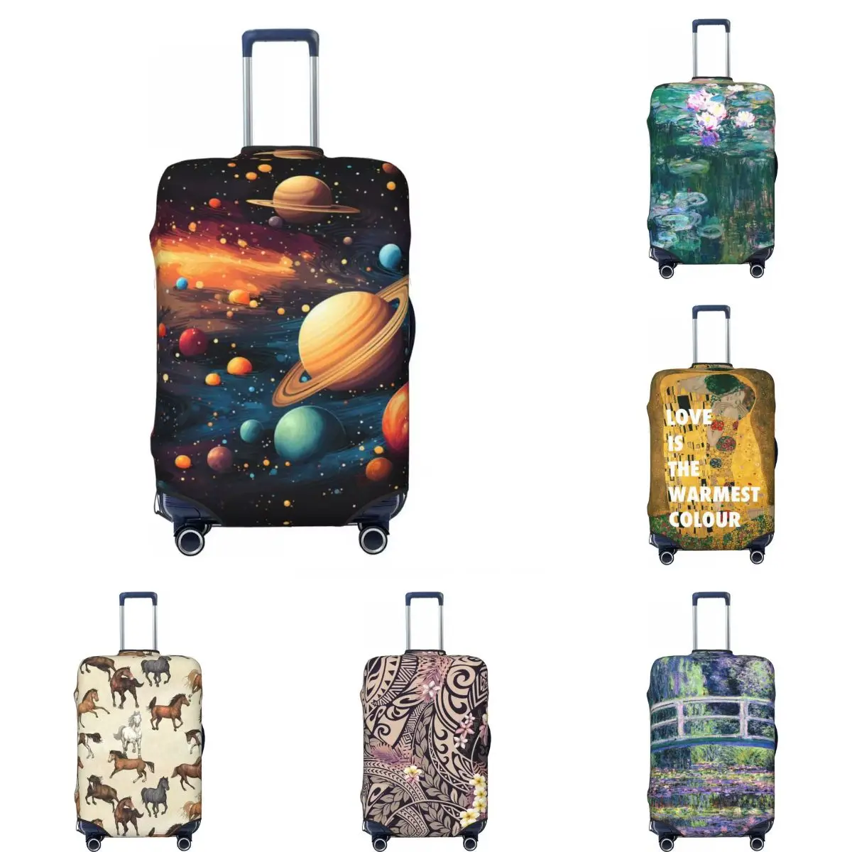 Our Galax Suitcase Cover Funny Planet Aesthetic Business Vacation Elastic Luggage Case Protector