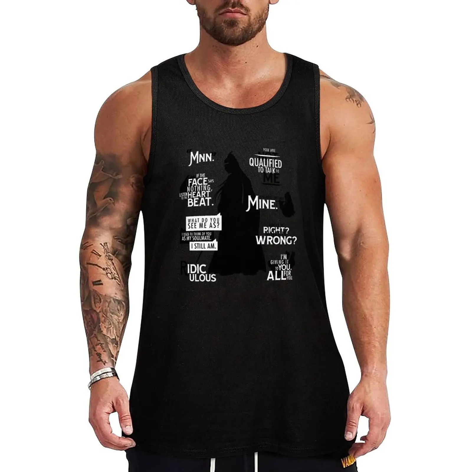 The Untamed: Lan Wangji Tank Top T-shirt male Man clothes for gym gym accessories men