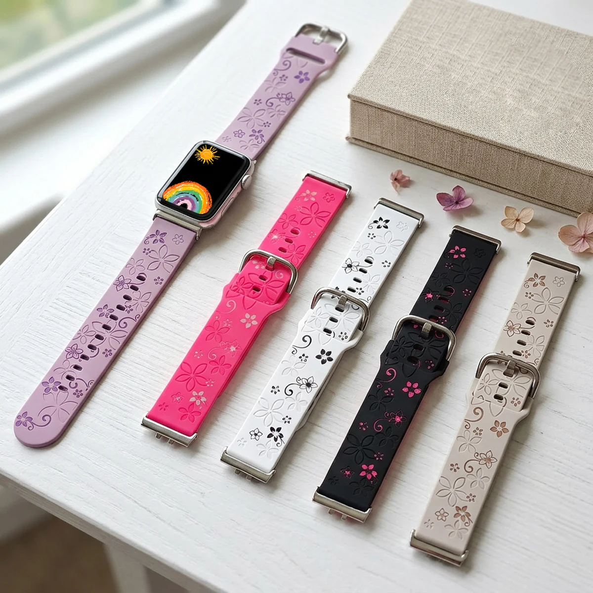 Silikonarmband mit Gravur für Samsung Watch Fit 3, Sportarmband für Damen, Ersatzarmband für Samsung Watch Fit 3