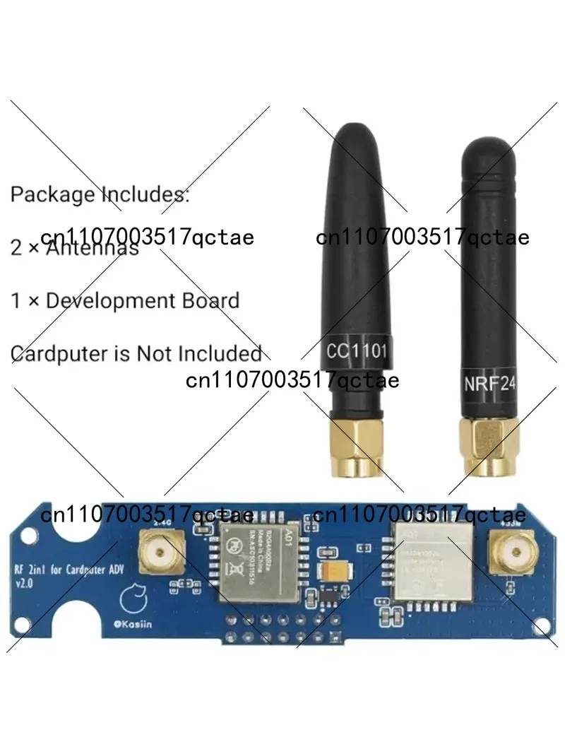 Dual-Band RF Development Board for M5Stack Cardputer, 2.4G NRF24 + 433M CC1101 Wireless Communication Module