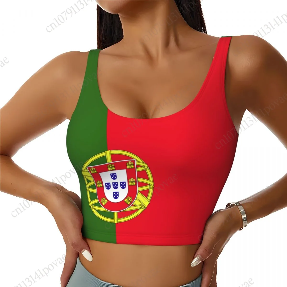 

2025 с принтом флага Португалии, женский спортивный жилет для занятий спортом, жилет для йоги, тренировочный жилет для женщин, легкий модный