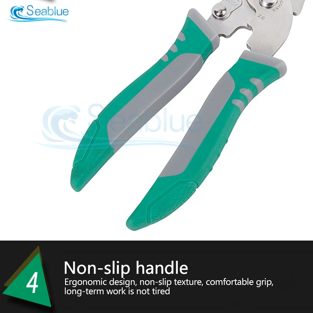 Wire Stripper Long Pliers Multi Functional Antiskid PVC New Type Plastic Carbon Steel Material Durable for Electrician Industry