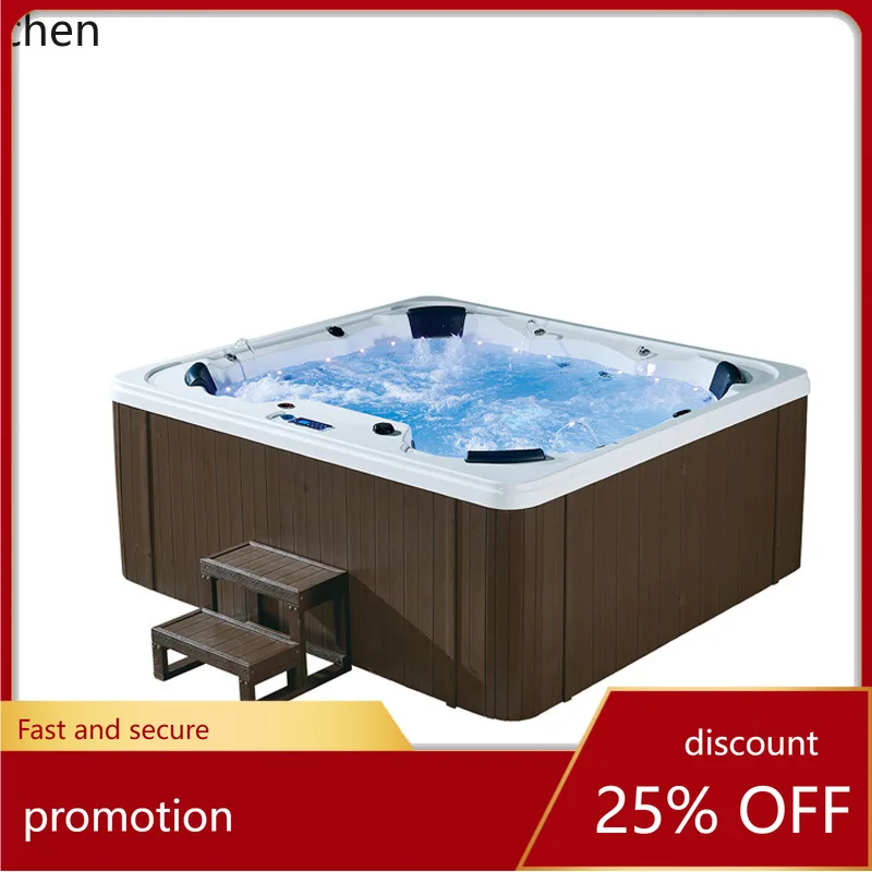 PYH Outdoor Bathtub Villa Hot Spring Bath Swimming SPA Soaking Seat Intelligent Pool