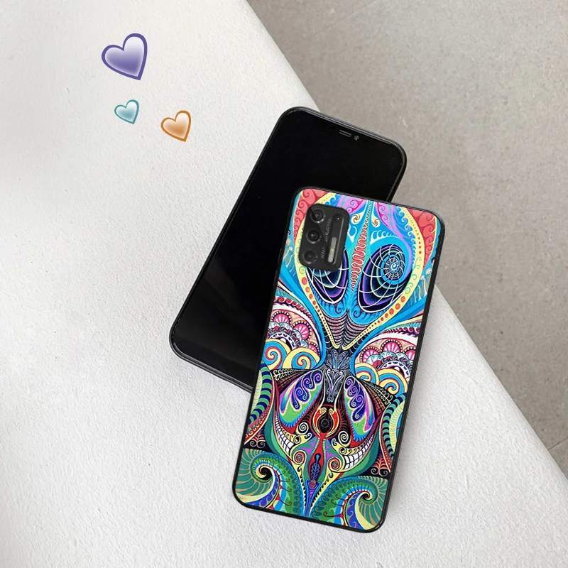 Phone Case For Motorola Edge 40 30 20 G9 G73 G53 G72 G52 G22 G71 G60 G50 G51 Abstact Trippy Psychedelic Art Shell Black Cover