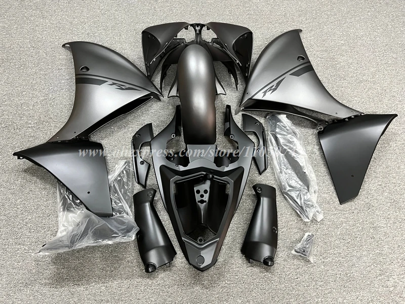 

4Gifts New ABS Motorcycle Fairings Kit Fit For YAMAHA R1 2013 2014 13 14 Bodywork Set Custom Cool Black Grey Matte
