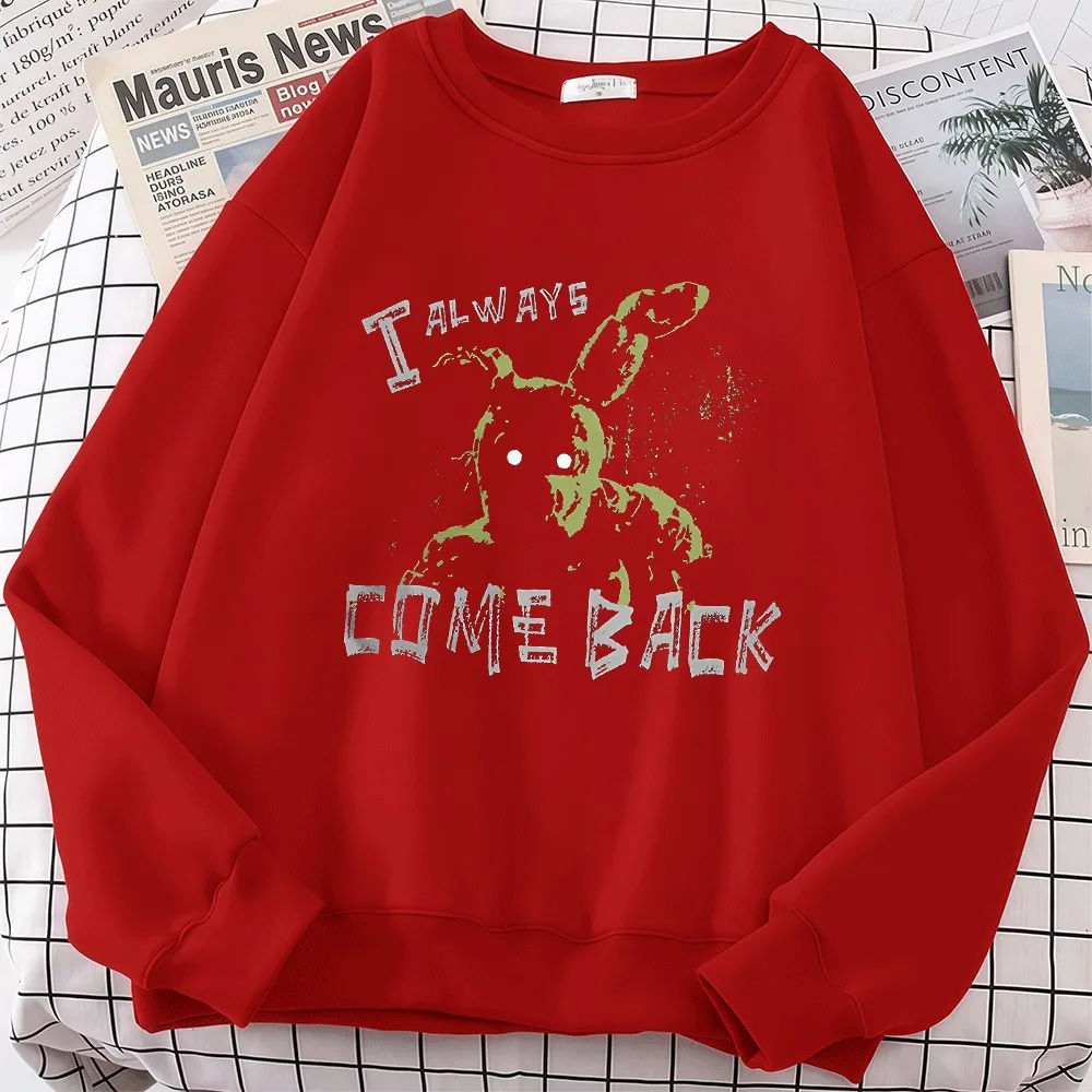 เสื้อฮู้ดพิมพ์ลาย Springtrap FNAF At Freddys สำหรับผู้หญิง เสื้อผ้าสไตล์วินเทจ เสื้อสเวตเชิ้ตลายกราฟิก เสื้อคอกลมลำลอง