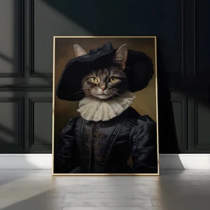 Victorian Cat Victorian Porträt, schwarz 10 Hauptverkaufs -Gotic -Designs - №8