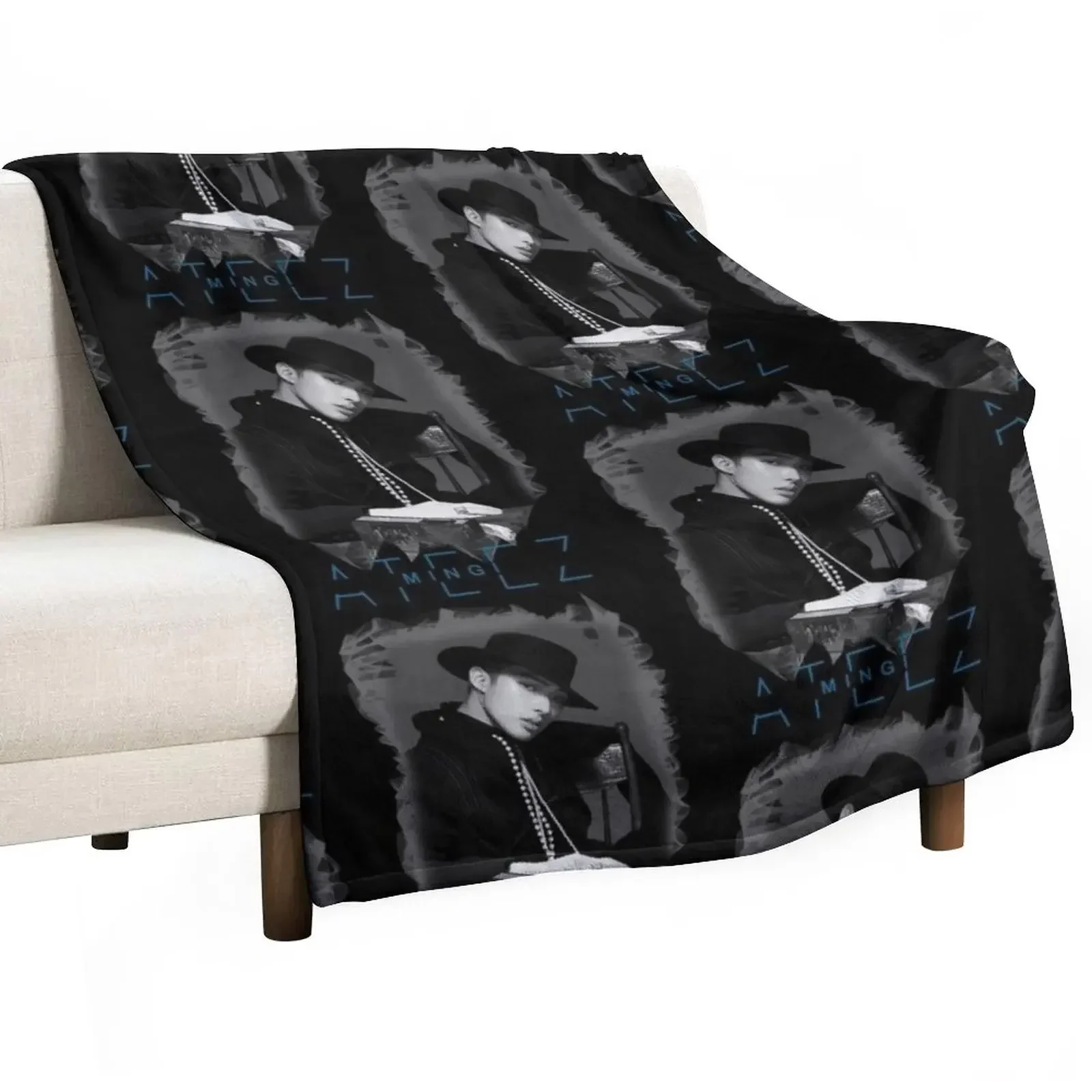 Ateez - Mingi Throw Blanket Furrys Decorative Beds Luxury St Blankets