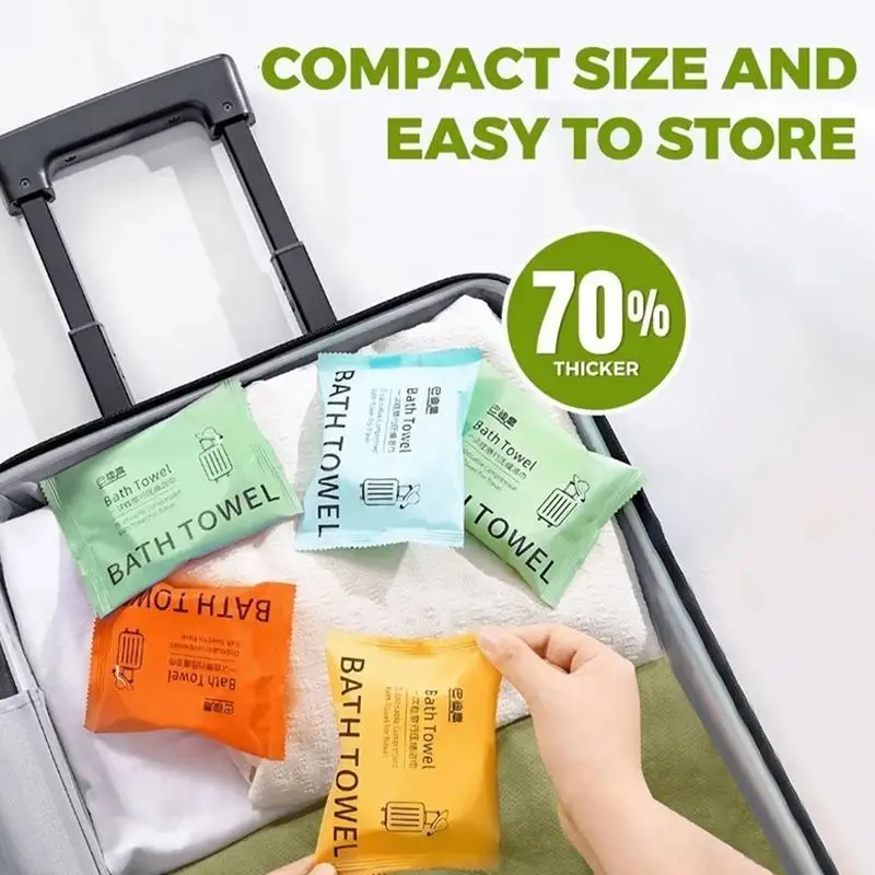 70x140CM Thickened Compressed Disposable Bath Towel Large Quick-Drying Travel Essential Must-Have