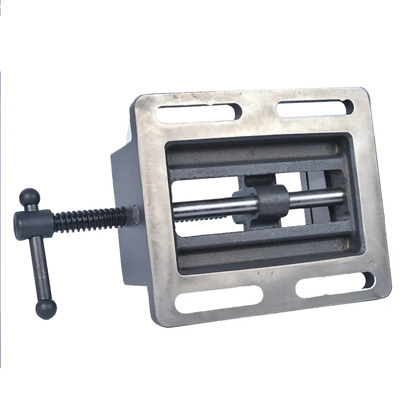 4 Inch Guide Rod Type Heavy-Duty Precision Drilling Machine Flat Mouth Vise Drilling and Milling Machine Fixture Bench Vise